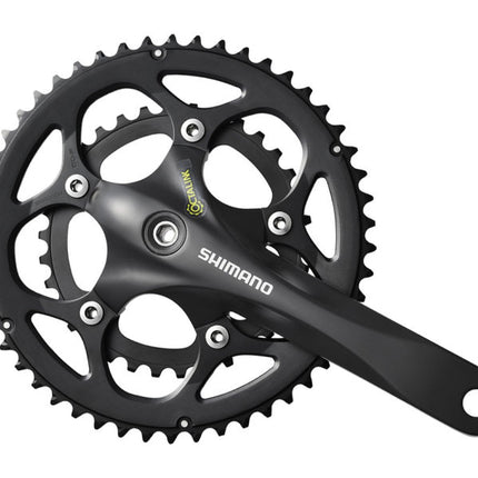 Crankstel 2 x 9 speed Shimano Road FC-RS345 - 175/50-34T Octalink - zwart