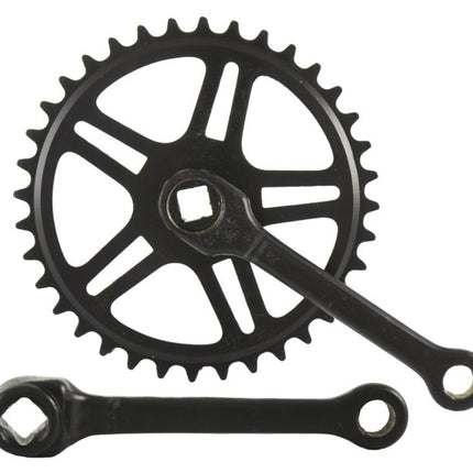 Crankset 36T Vintage 1/8" keyless 130mm - black