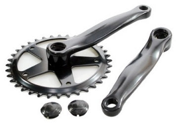 Crankstel 36T Vinty ST 1/8" - 152 mm crankarm - zwart
