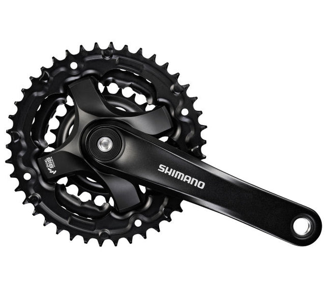 Crankstel 6/7/8 speed Shimano Tourney FC-TY301 met 170mm crankarm 42 x 34 x 24T - zwart (werkplaatsverpakking)