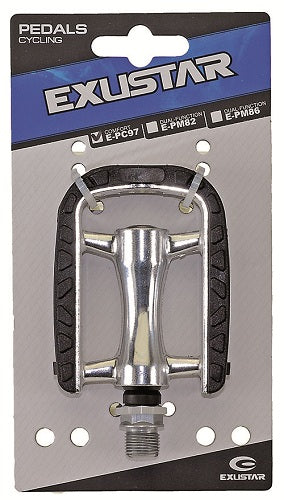 Pedaalset Exustar anti-slip aluminium - zwart