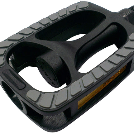 Marwi SP-813 PP pedal set with gray non-slip inlay - black (workshop packaging)