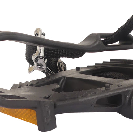 Pedaalset Edge Race met clips en riemen