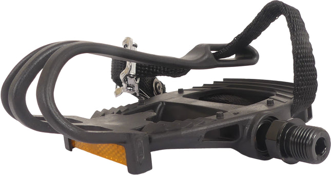 Pedaalset Edge Race met clips en riemen