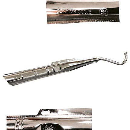 exhaust + logo (made in EU) 22mm chrome Puch Maxi