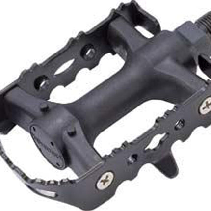 Pedaalset Marwi SP-931S kunststof met stalen frame - zwart (blisterverpakking)