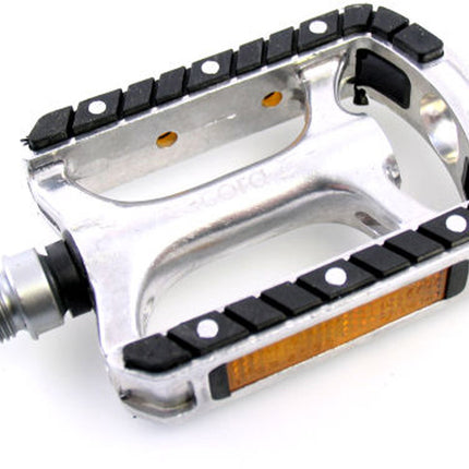 Pedaalset Trekking/BMX Tecora E aluminium met lagers - zilver