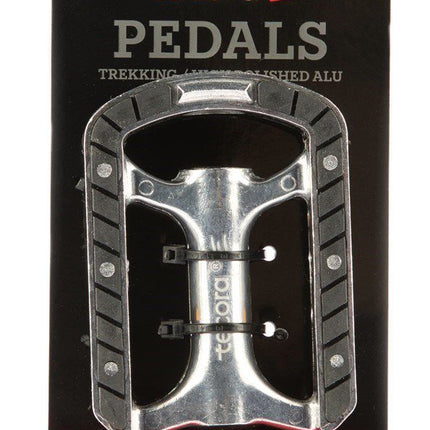 Pedaalset Trekking/BMX Tecora E aluminium met lagers - zilver