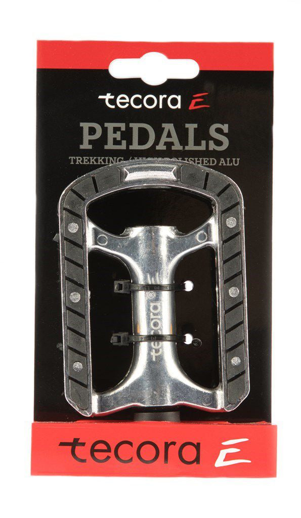 Pedaalset Trekking/BMX Tecora E aluminium met lagers - zilver