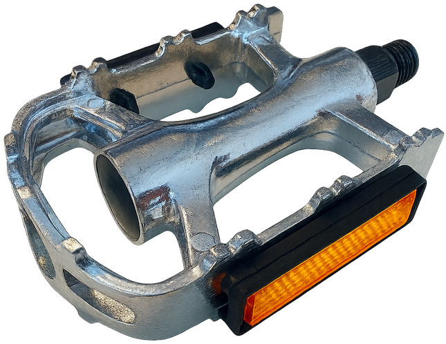 Pedaalset MTB/Trekking Edge Luxe aluminium - zilver