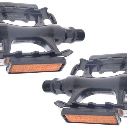Pedaalset MTB Edge Low Profile met polish zijkant - aluminium zwart - afbeelding 3