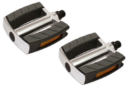 Marwi SP-2828 aluminum pedal set, non-slip housing - black/silver (on card)