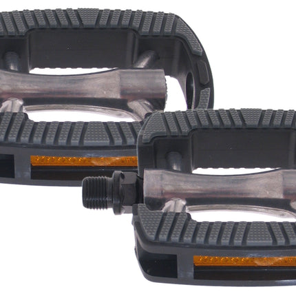 Marwi SP-821 aluminum pedal set with non-slip housing - black/silver (on card)