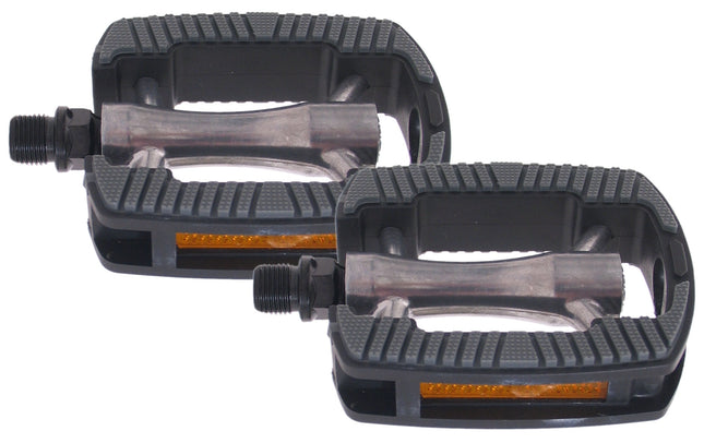Pedaalset Marwi SP-821 aluminium huis non-slip - zwart / zilver (op kaart)