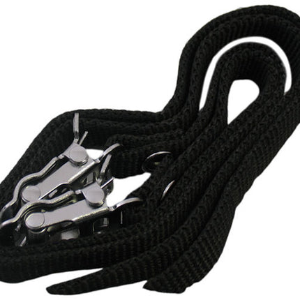 Toeclipsriempjes / pedaalriempjes Edge nylon - zwart