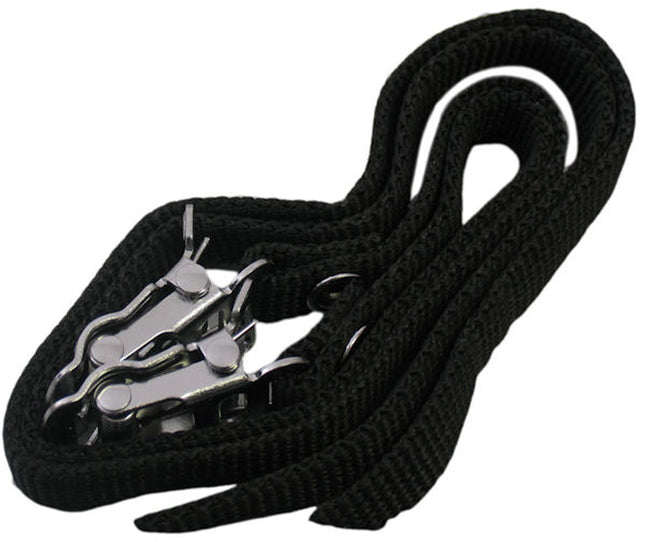 Toeclipsriempjes / pedaalriempjes Edge nylon - zwart