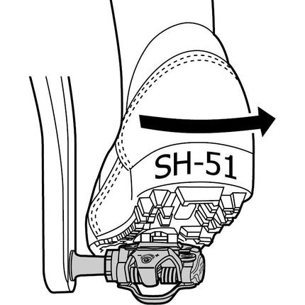 Schoenplaatjes Shimano SPD SM-SH51 (enkelvoudige uitklikmethode) - afbeelding 3