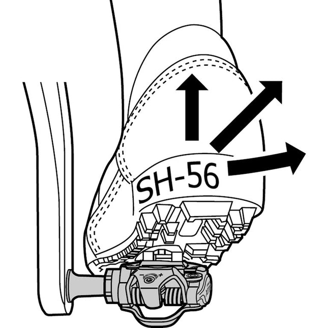 Schoenplaatjes Shimano SPD SM-SH56 (multidirectionele uitklikmethode)