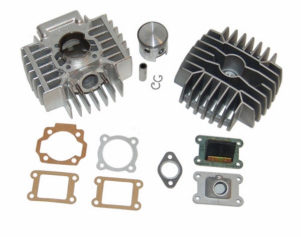 cilinder met kop gilardoni aluminium nikasil compleet 74cc 47mm puch, puch maxi, X30, condor, monza