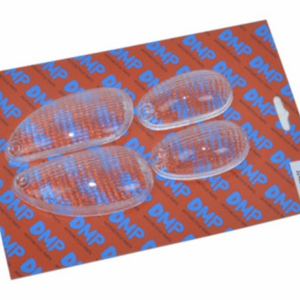Indicator lens set DMP white piaggio, nrg, ntt, typhoon