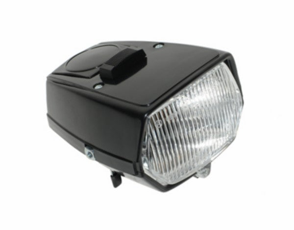 koplamp DMP vierkant + schakelaar 115mm zwart puch maxi