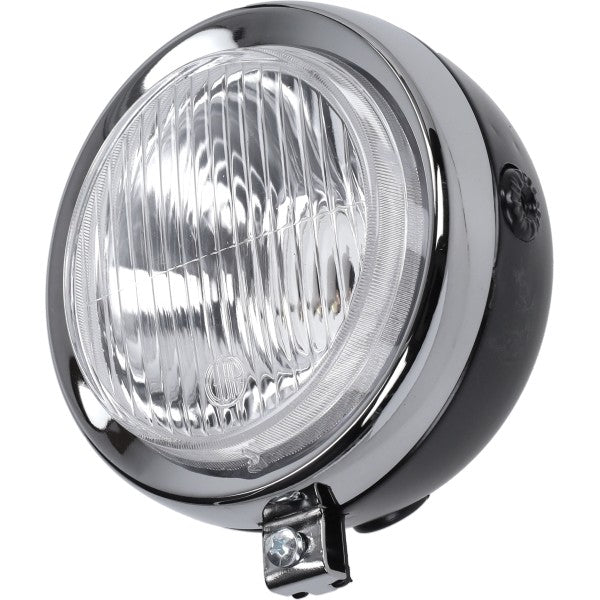 koplamp rond (made in EU) zwart puch maxi