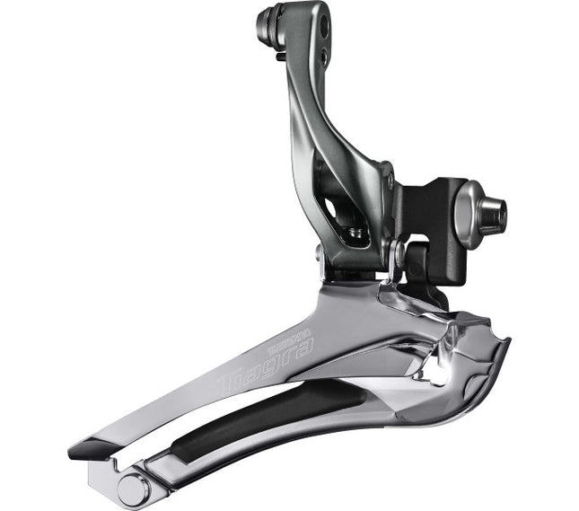 Voorderailleur 2 x 10 speed Shimano Tiagra FD-4700 ø28,6 - ø31,8 mm klem / down-pull 61-66° - 46-53T - Zwart/Zilver