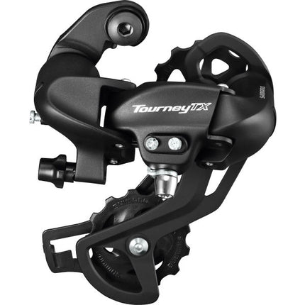 Achterderailleur 7/8-speed Shimano Tourney TX800 met padbevestiging - zwart (werkplaatsverpakking)