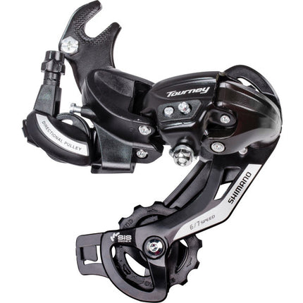 Achterderailleur 6/7-speed Shimano Tourney TY500 met haak (B-Type) - zwart
