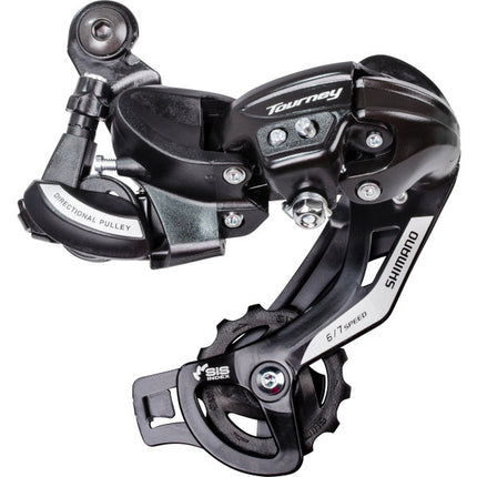 Achterderailleur 6/7-speed Shimano Tourney TY500 - directe montage (D-Type) - zwart