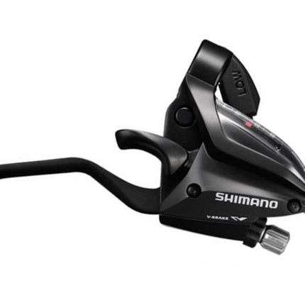 Versteller (rechts) met remhendel 7 speed Shimano ST-EF500 - 2 vingers - zwart