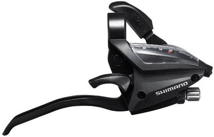 Shifter (right) with brake lever 8 speed Shimano ST-EF500-4 - 4 fingers - black