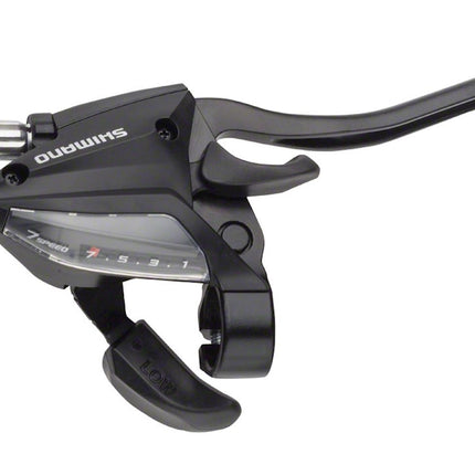 Versteller (rechts) met remhendel 7 speed Shimano ST-EF500-4 - 4 vingers - zwart