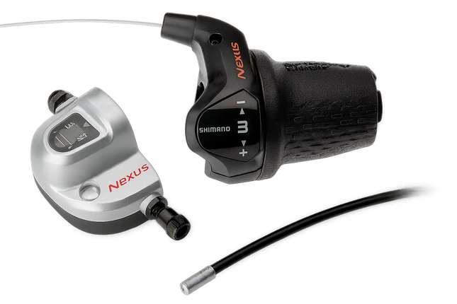 Draaiversteller 3 speed Shimano Nexus SL-3S42E met kabels en clickbox - zwart