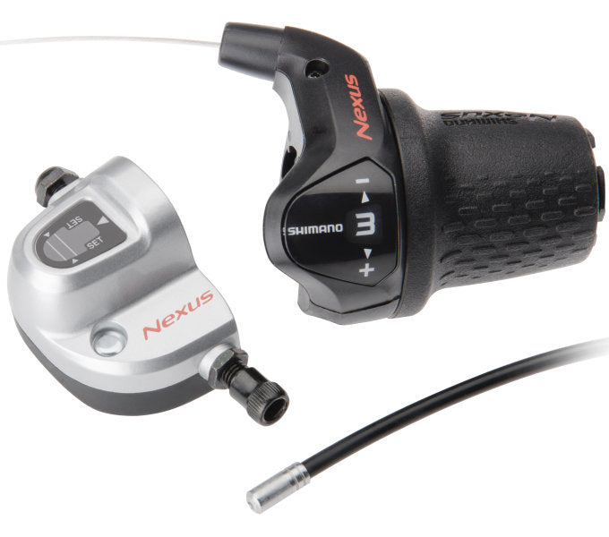 Draaiversteller 3 speed Shimano Nexus SL-3S42E  met kabels en clickbox - zwart (werkplaatsverpakking)