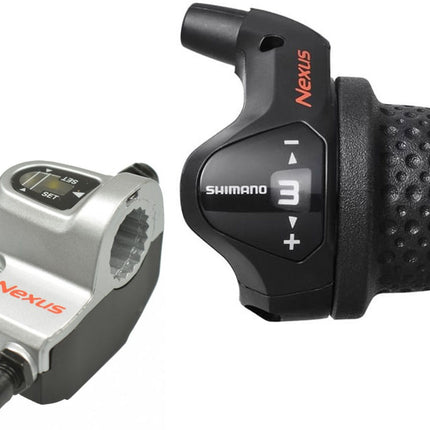 Draaiversteller 3 speed Shimano Nexus SL-3S41E met kabels en clickbox - zwart (werkplaatsverpakking)