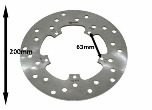 remschijf Piaggio origineel voor 200mm runner, et2-et4, fly, lxv, primavera, sprint, vespa lx, vespa S, zip sp 56395r
