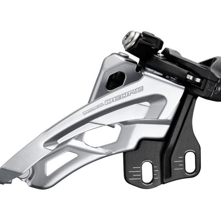 Voorderailleur 3 x 10-speed Shimano Deore FC-M6000 side swing - directe montage laag - 40-42T - Zwart/Zilver