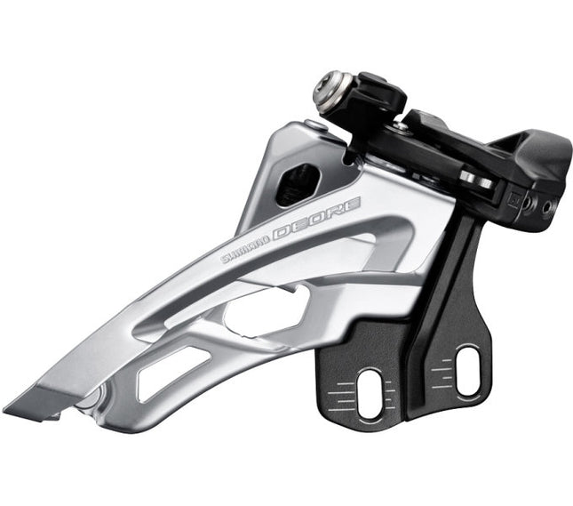 Voorderailleur 3 x 10-speed Shimano Deore FC-M6000 side swing - directe montage laag - 40-42T - Zwart/Zilver