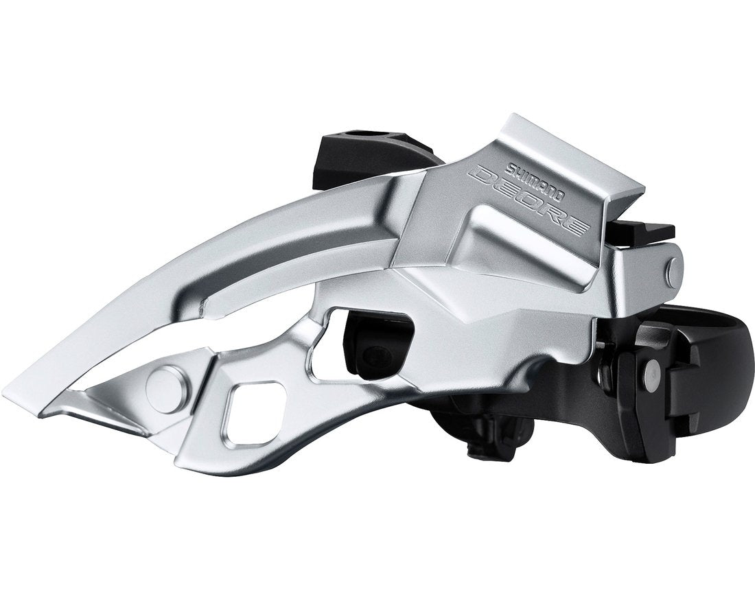 Voorderailleur 3 x 10-speed Shimano Deore FC-T6000 top swing - lage klem 66-69° - 44-48T - Zwart/Zilver