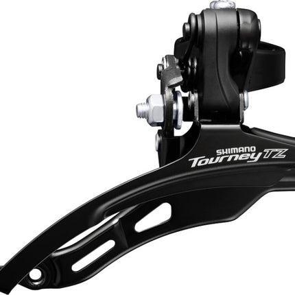 Voorderailleur 6/7-speed Shimano Tourney TZ FD-TZ510 down swing - met hoge klem ø31,8 mm - 48T - Zwart/Zilver