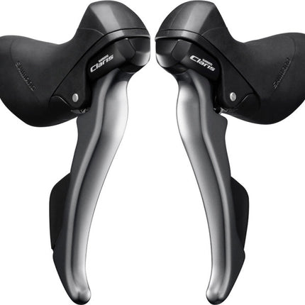 Versteller-/remhendelset 2 x 8 speed Shimano Claris ST-R2000 - grijs/zwart