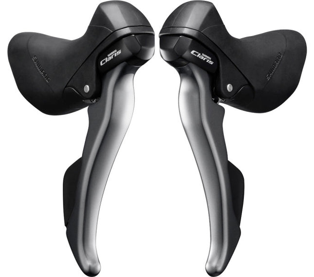 Versteller-/remhendelset 2 x 8 speed Shimano Claris ST-R2000 - grijs/zwart
