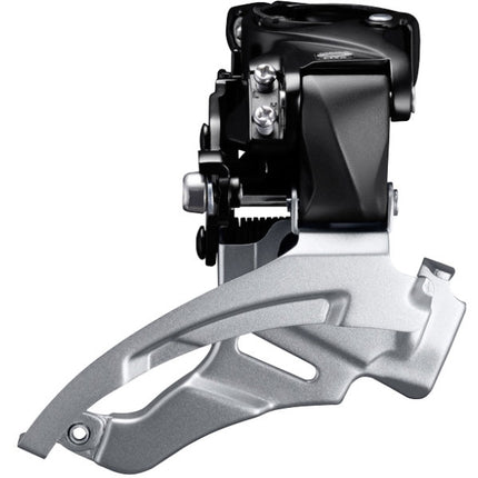 Voorderailleur 3 x 9-speed Shimano Alivio FD-M2000 top swing - dual pull met hoge klem 40T (66-69°) - Zwart/Zilver