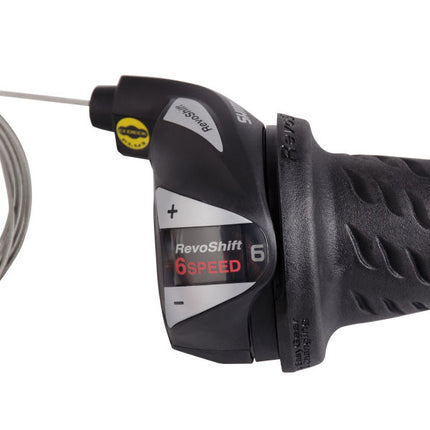 Twist shifter (right) 6 speed Shimano Tourney SL-RS36 - black/silver