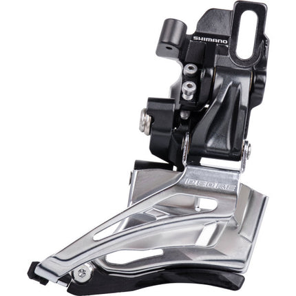 Voorderailleur 2 x 10-speed Shimano Deore FC-M618 down swing - dual pull - met hoge klem 63-66° - 36-38T - zwart