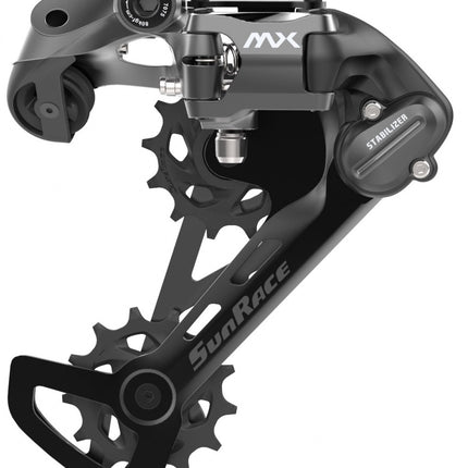 Achterderailleur 10/11/12-speed Sunrace RDMX600 met middellang kooi - directe montage - Zwart