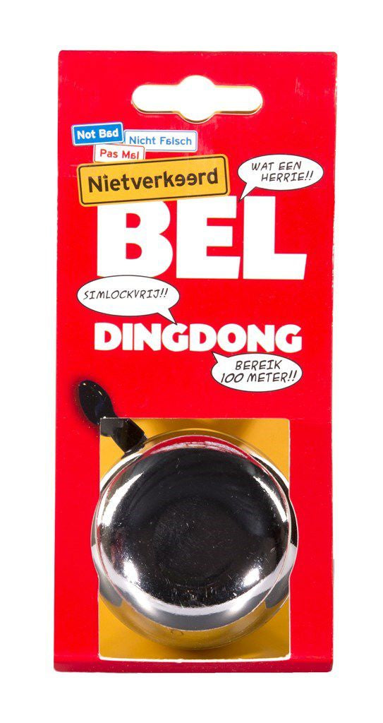 Fietsbel Ding-Dong NietVerkeerd ø60mm - chroom