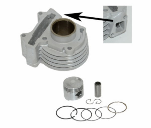 cilinder DMP aluminium nikasil A-kwaliteit 50cc 39mm peugeot-4t, sco sym 4t, sco china 4t, sco gy6, sco kymco 4t