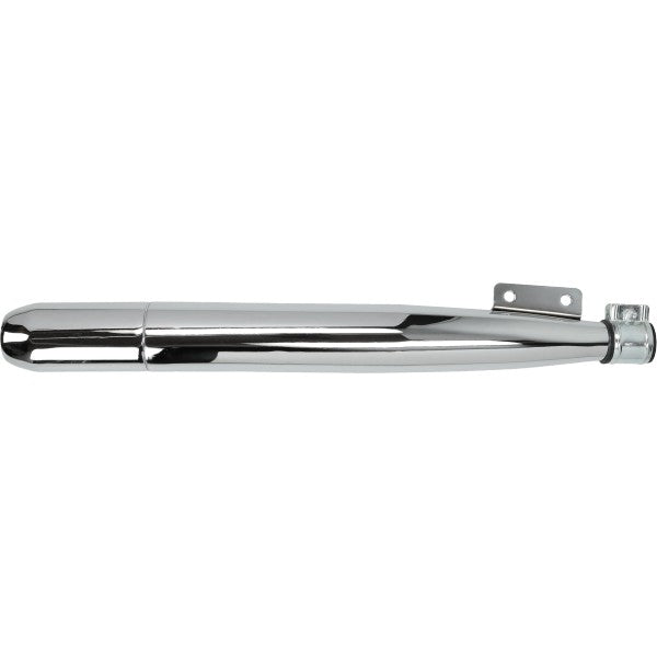 uitlaat demper 28mm bij bocht 60mm chroom vs50, mv50, puch